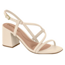 Sandália Beira rio Salto Médio Creme