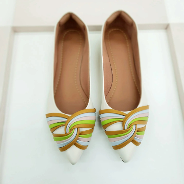 Sapatilha Luxo cruzada off white Colorida