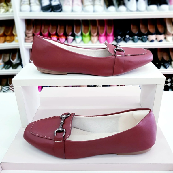 Mocassim bico quadrado Terracota