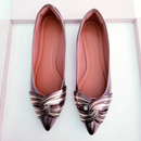 Sapatilha Luxo cruzada Prata Velho com Dourado