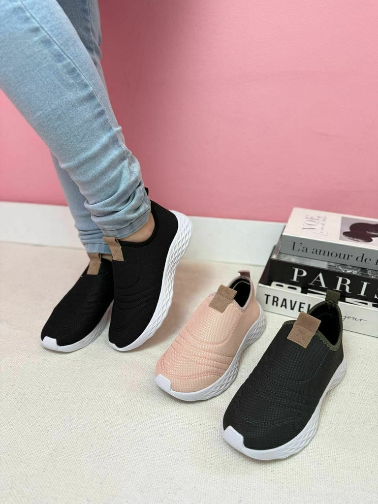Tênis Feminino Calça Fácil Meia Verde