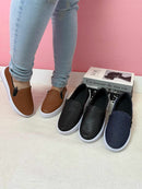 Tênis Slip on sola alta Caramelo