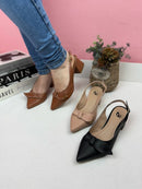 Scarpin Salto Bloco Chanel Com Laço Preto