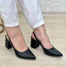 Scarpin Salto Bloco Chanel Preto Premium