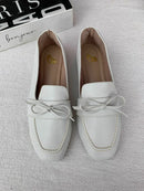 Mocassim Bico Quadrado Branco Jeniffer