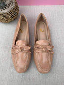 Mocassim Bico Quadrado Nude Alice