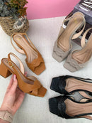 Sandália Salto Bloco Preta Elisa