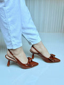 Scarpin Slingback Caramelo