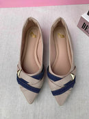 Sapatilha Bico Fino Caramelo Tiras Cruzadas