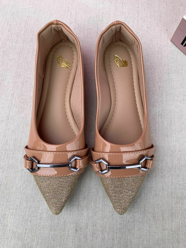 Sapatilha Bico Fino Elegance Nude